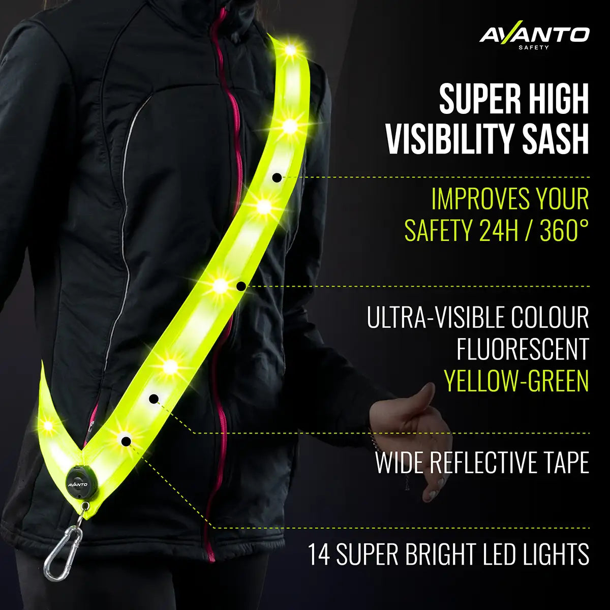 LED Reflective Sash