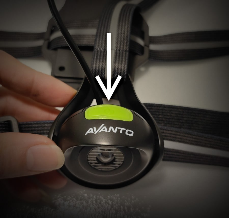 Power button closeup